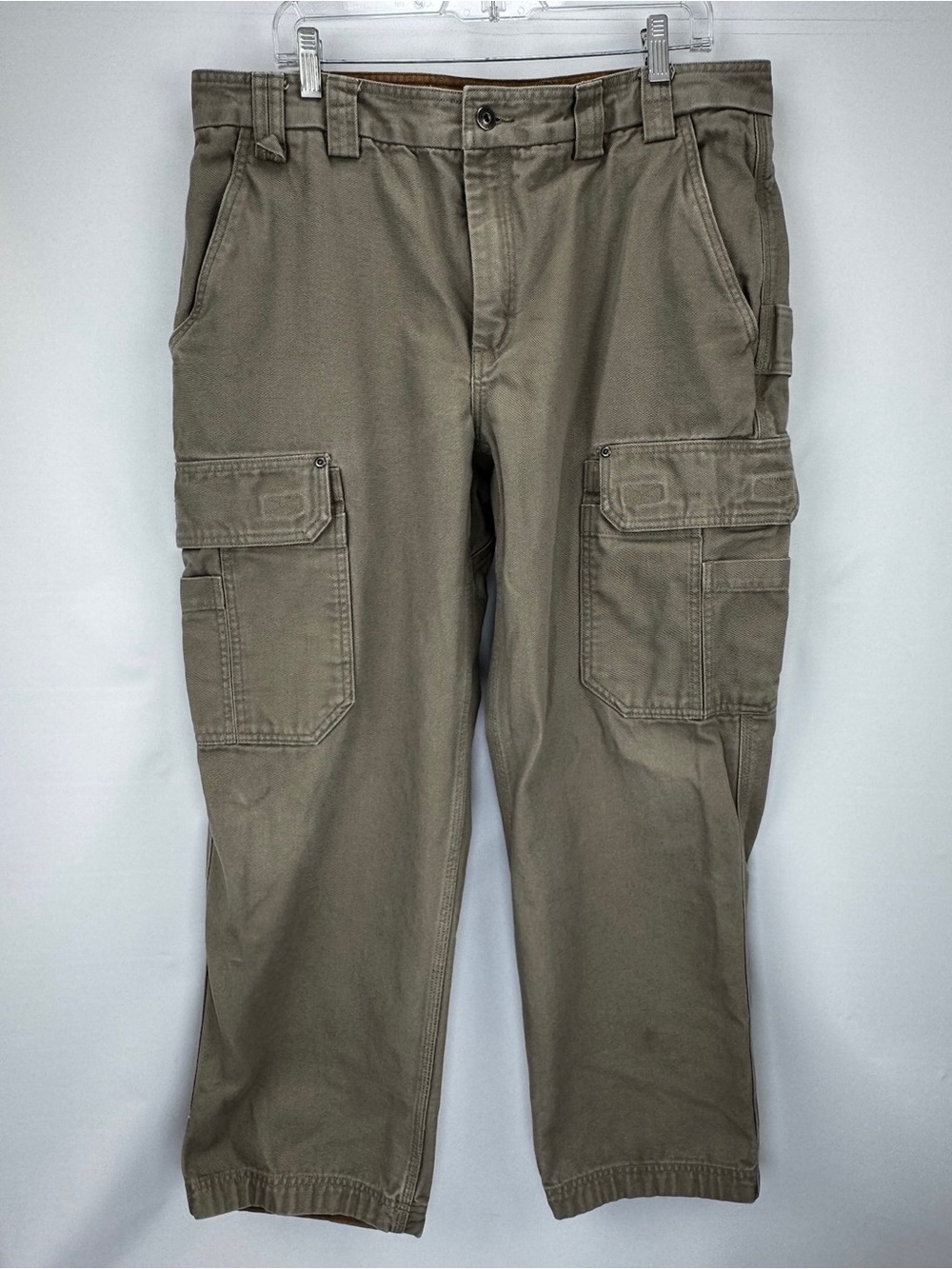 Men's Cargo Heavyweight Work Trouser Pants - Olive Green